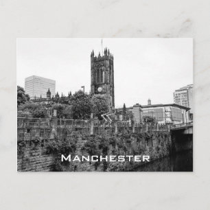 Manchester City Center en Cathedral Briefkaart
