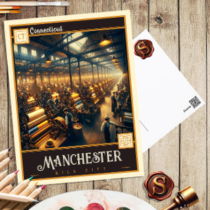Manchester, Connecticut Carte postale Vintage
