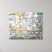 MANCHESTER, CT  Kaart Canvas Afdruk (Voorkant)