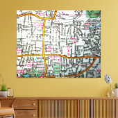 MANCHESTER, CT Kaart Canvas Afdruk (Insitu (Woonkamer))