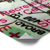 MANCHESTER, CT Kaart Poster (Hoek)