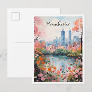 Manchester Engeland Reis Esthetiek Briefkaart