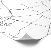 Manchester, Engeland (zwart op wit) Poster (Hoek)