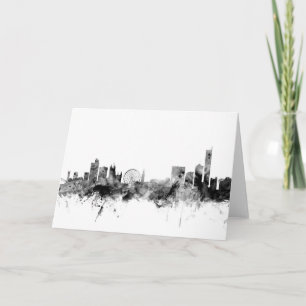 Manchester England Skyline Kaart