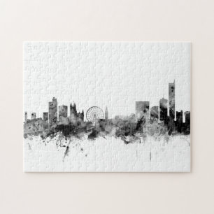 Manchester England Skyline Legpuzzel