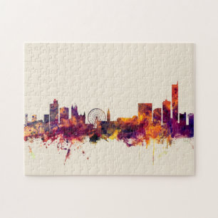 Manchester England Skyline Legpuzzel