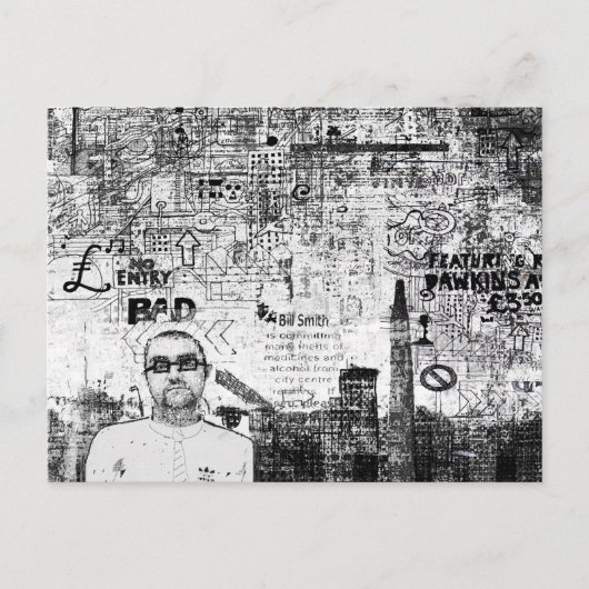 Manchester Graffito Briefkaart (Voorkant)