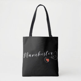Manchester Heart Grocery Bag, Engeland Draagtas
