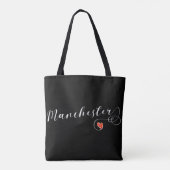Manchester Heart Grocery Bag, Engeland Draagtas (Achterkant)