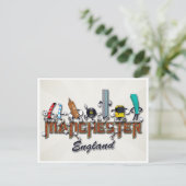 Manchester karakters briefkaart (Staand voorkant)
