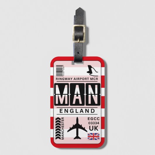 Manchester MAN Bagagelabel (Voorkant (verticaal))