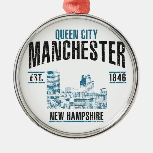 Manchester Metalen Ornament (Voorkant)