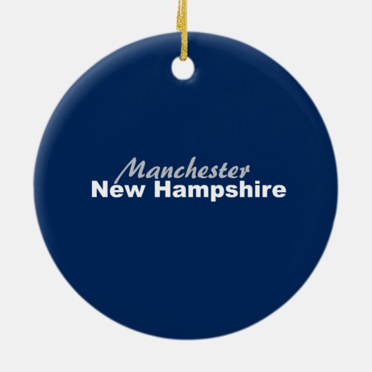 Manchester, New Hampshire Ornament (Achterkant)