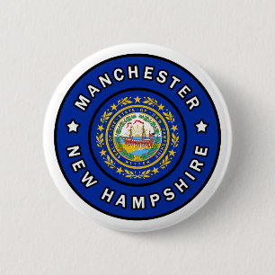 Manchester New Hampshire Ronde Button 5,7 Cm