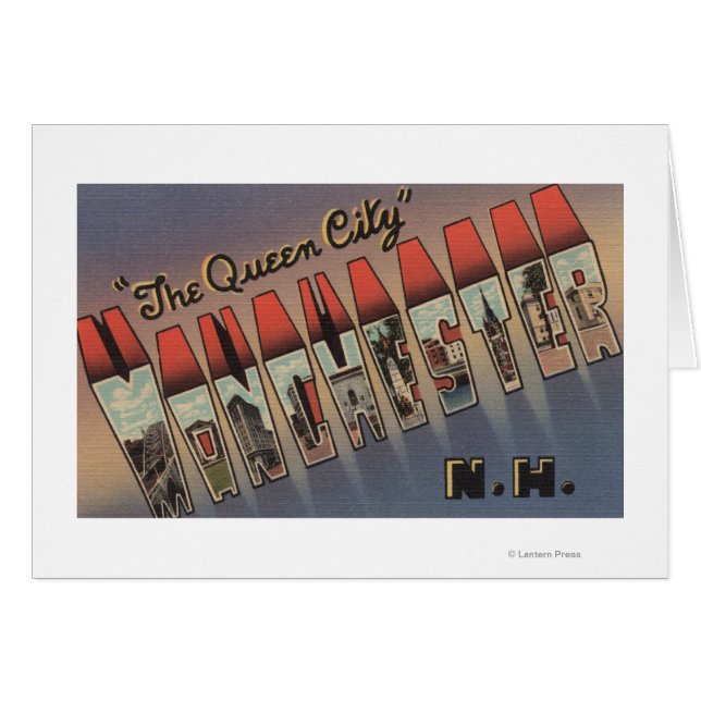 Manchester, New Hampshire - Scènes de grandes lett (Devant horizontal)