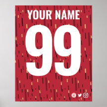 Manchester Reds Colors Persoonlijk Poster