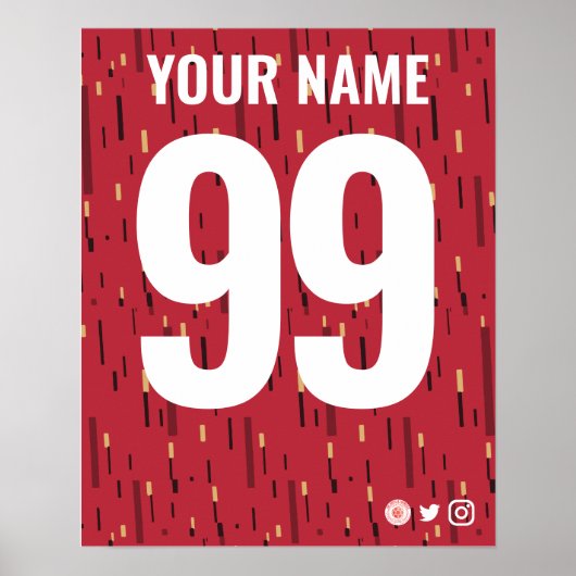 Manchester Reds Colors Persoonlijk Poster (Voorkant)