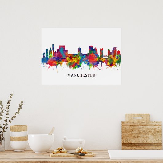 Manchester Skyline Poster (Keuken)