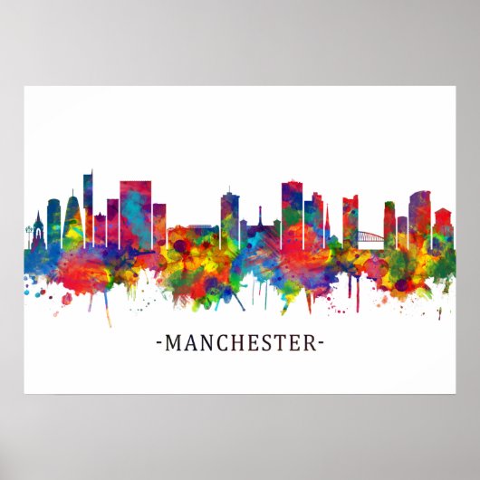 Manchester Skyline Poster (Voorkant)