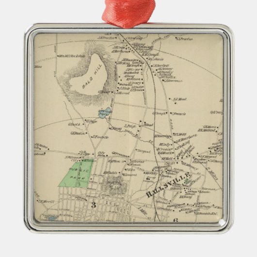 Manchester, stad NH Metalen Ornament (Voorkant)