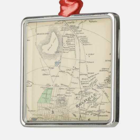 Manchester, stad NH Metalen Ornament (Links)