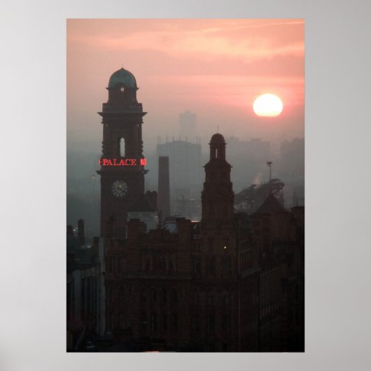 Manchester Sunset Poster (Voorkant)