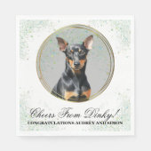 Manchester Terrier bruiloft servetten met honden F (Voorkant)