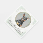 Manchester Terrier bruiloft servetten met honden F (Hoek)