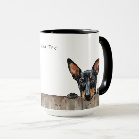 Manchester Terrier Chien Mug (Devant droit)