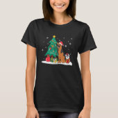 Manchester Terrier Christmas Tree Light Pajama Dog T-shirt (Voorkant)