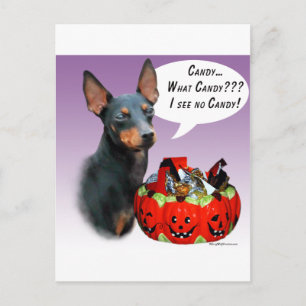 Manchester Terrier Halloween Snoep Briefkaart