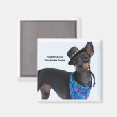 Manchester Terrier Happiness Magnet (Recto/Verso)