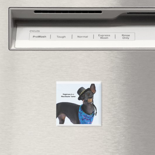 Manchester Terrier Happiness Magnet (In Situ (Lave-vaisselle))