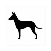 Manchester Terrier Hondenras Silhouette Rubberstempel (Afrduk)
