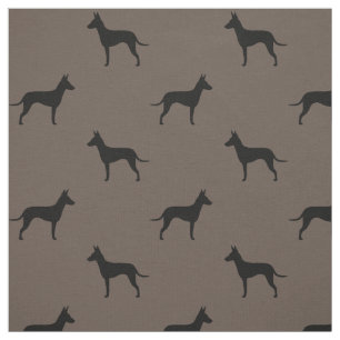 Manchester Terrier Hondenras Silhouettes Patterned Stof