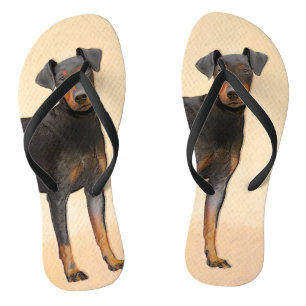 Manchester Terrier Painting - Original Dog Art Teenslippers