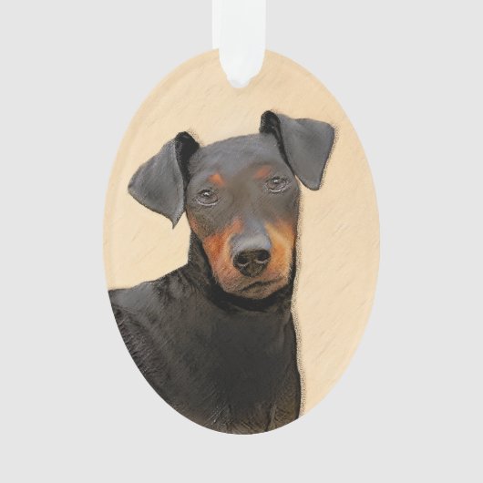 Manchester Terrier Peinture Art animal original (devant)