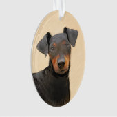 Manchester Terrier Peinture Art animal original (devant)