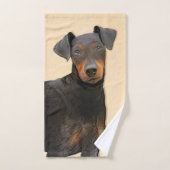 Manchester Terrier Peinture Art animal original (Serviette à main)