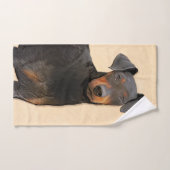 Manchester Terrier Peinture Art animal original (Serviette à main)