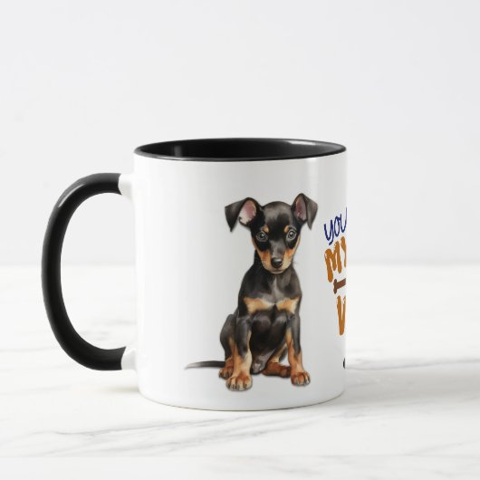 Manchester Terrier Puppy Je maakt mijn staart wag Mok (Links)