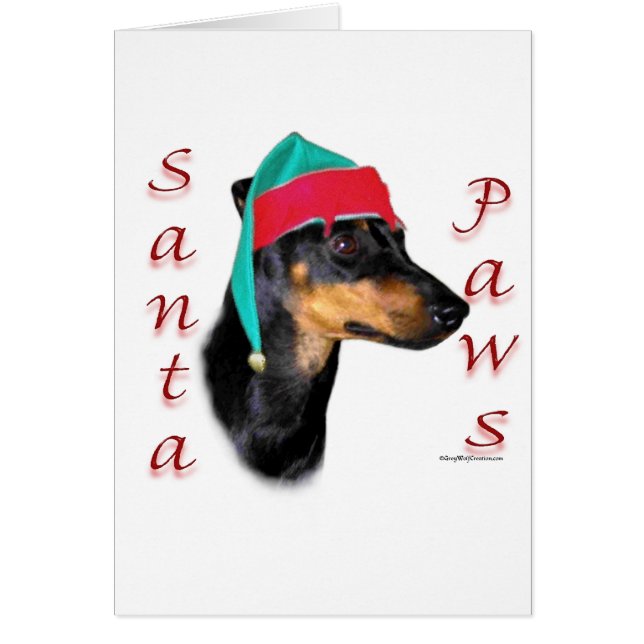 Manchester Terrier Santa Paws (Voorkant)