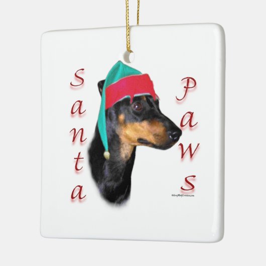 Manchester Terrier Santa Paws Keramisch Ornament (Links)