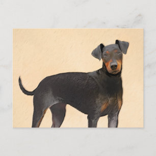 Manchester Terrier schilderij originele dierlijke  Briefkaart