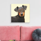 Manchester Terrier schilderij originele dierlijke Canvas Afdruk (Insitu (Woonkamer))