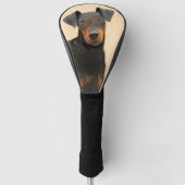 Manchester Terrier schilderij originele dierlijke Golfheadcover (Voorkant)