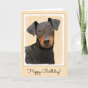 Manchester Terrier schilderij originele dierlijke Kaart