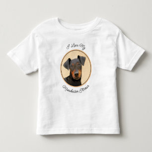 Manchester Terrier schilderij originele dierlijke Kinder Shirts