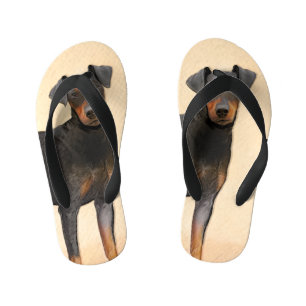 Manchester Terrier schilderij originele dierlijke Kinder Teenslippers