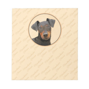 Manchester Terrier schilderij originele dierlijke Notitieblok